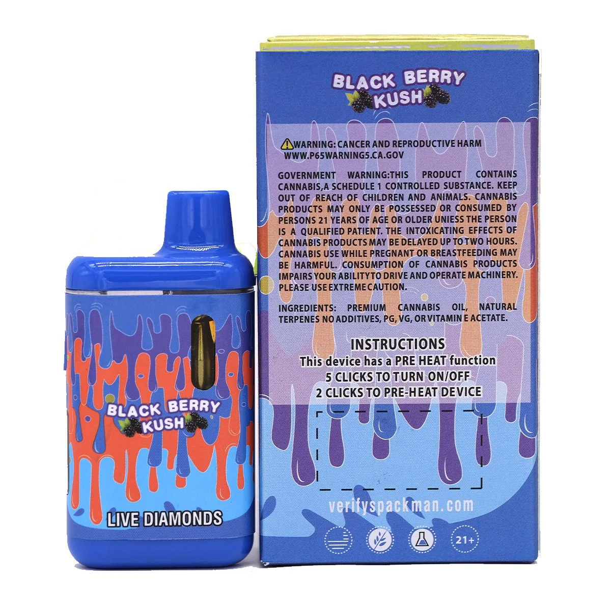 Packman Disposable Black Berry Kush - Image 2